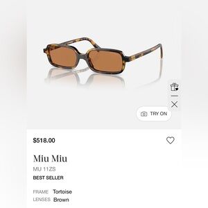 MiuMiu sunglasses style MU11ZS